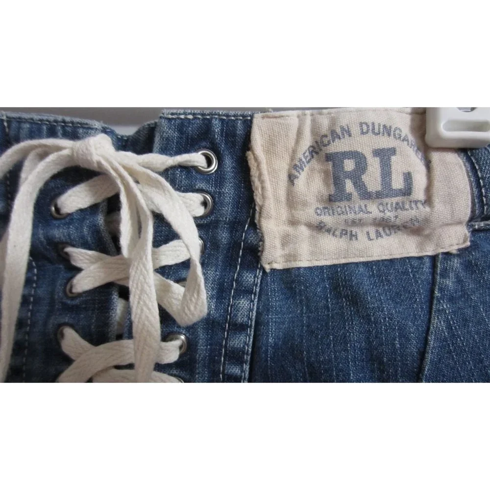 Ralph Lauren 4/4T Denim American Dungaree Raw Skirt